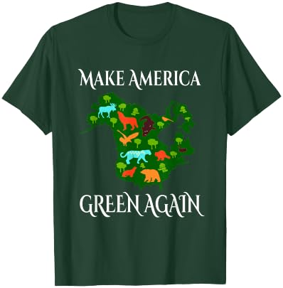 Make America Green Again Climate Change Awareness 4th July T-Shirt - T-Shirt | Forest