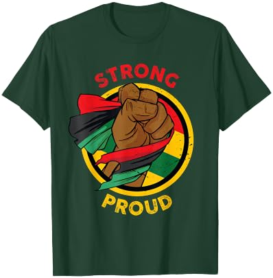 Black History Month Black Fist Shirt Men Kids