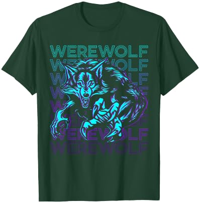 Werewolf Retro T-Shirt - T-Shirt | Forest
