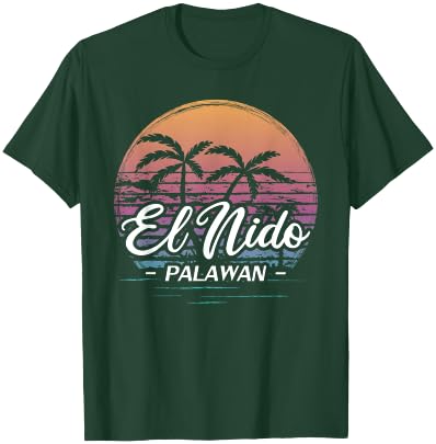 Vintage Philippines Vacation Travel Asia El Nido Palawan T-Shirt - T-Shirt | Forest