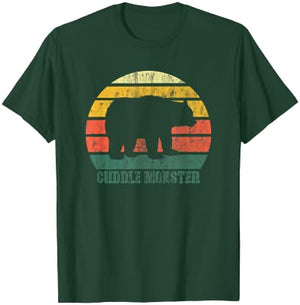Retro Cuddle Monster Bear Fun Novelty T-Shirt - T-Shirt | Forest