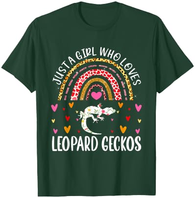 Just A Girl Who Loves Leopard Geckos Rainbow Leopard Gecko T-Shirt - T-Shirt | Forest