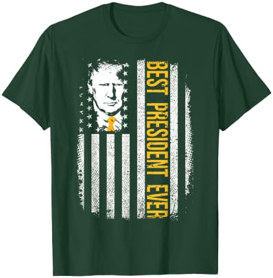 Trump American Flag Donald Trump Best President Ever T-Shirt - T-Shirt | Forest