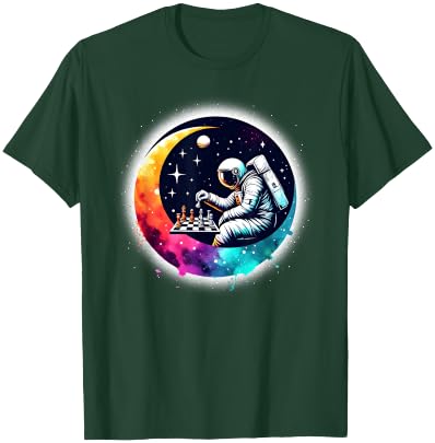 Astronaut Playing Chess in Space Boys Girls Kids T-Shirt - T-Shirt | Forest