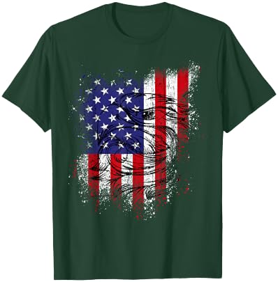 US Flag & Eagle 4th of July Shirt Patriotic Flag Distressed T-Shirt - T-Shirt | Forest