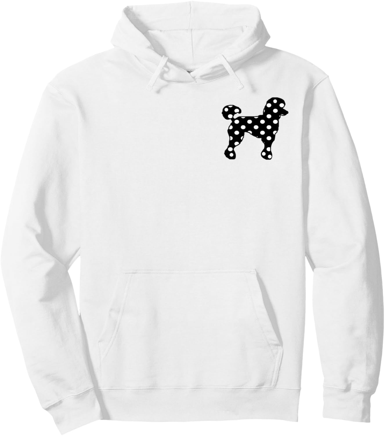 Sock Hop Cutie 50s Costume Black Polka Dot Poodle Hoodie - Hoodie | White