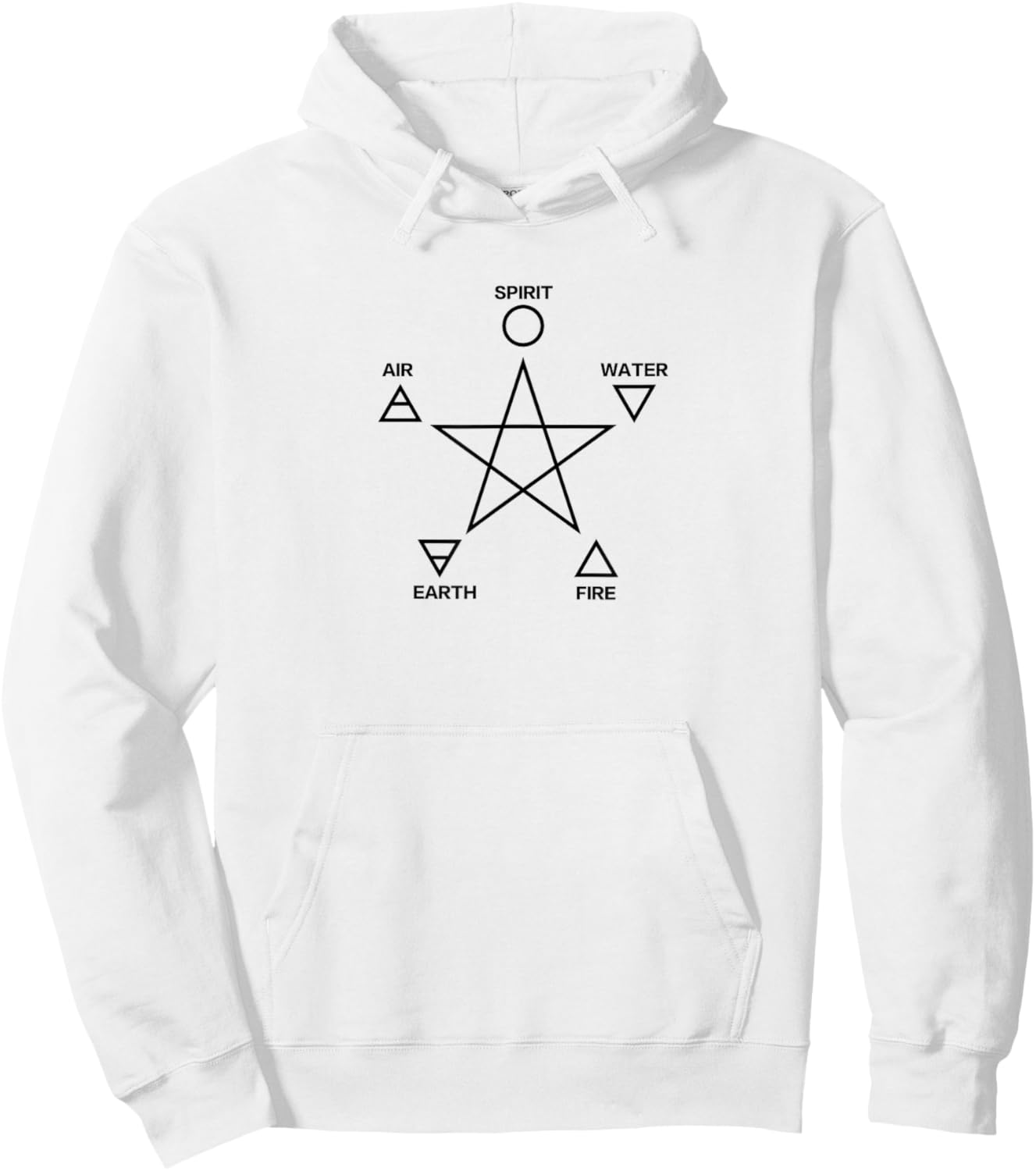 Elements, pentagram, symbol, alchemy, spirituality, magic Hoodie - Hoodie | White