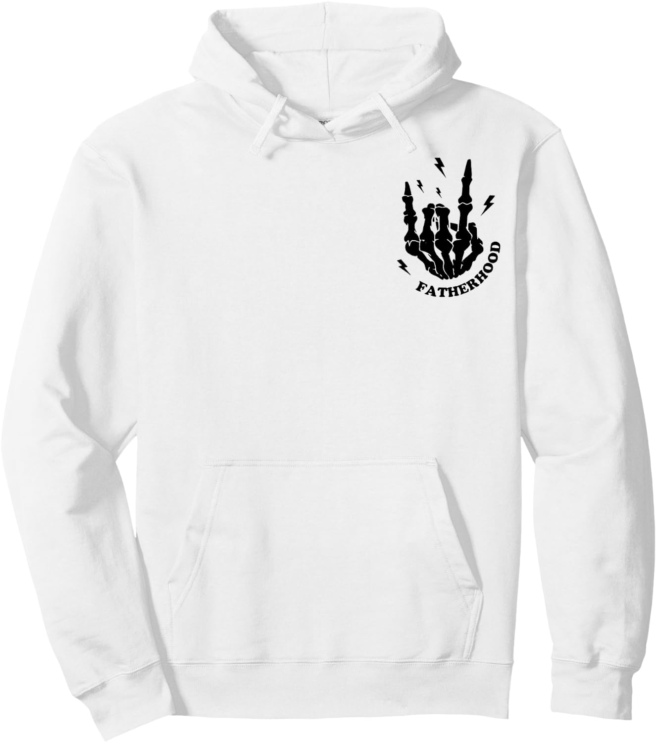 Fatherhood Some Day I Rock It Fathers Day Skeleton (2 Sided) Hoodie - Hoodie | White
