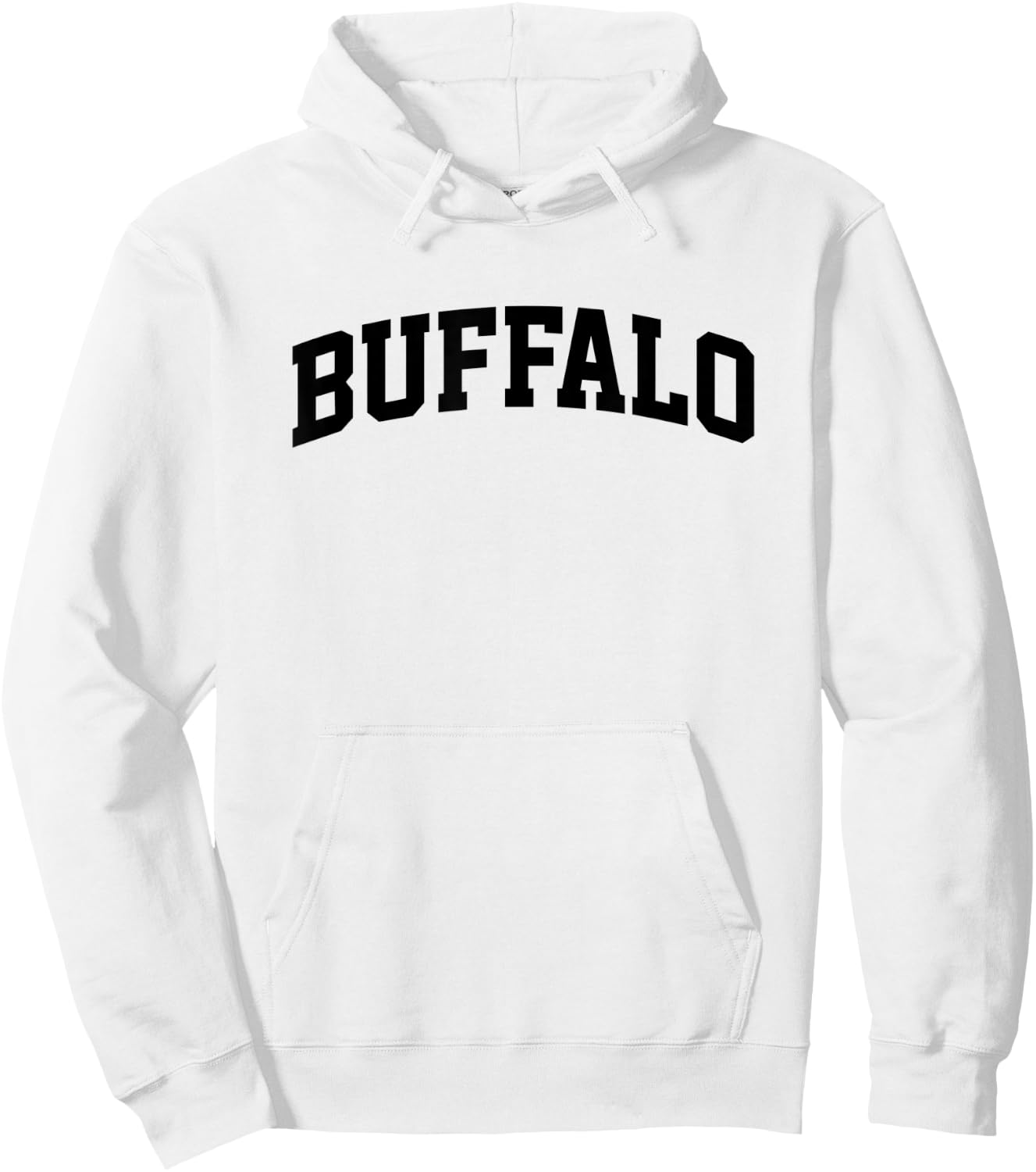 Buffalo Arch Vintage Athletic Sports Fan USA Hoodie - Hoodie | White