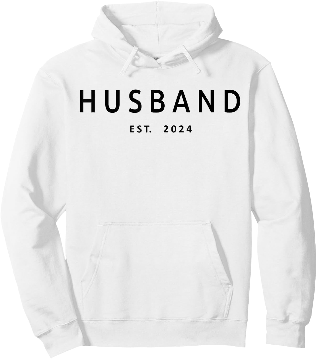 Husband Est. 2024 Married Couple Matching Wedding, Husband Hoodie - Hoodie | White