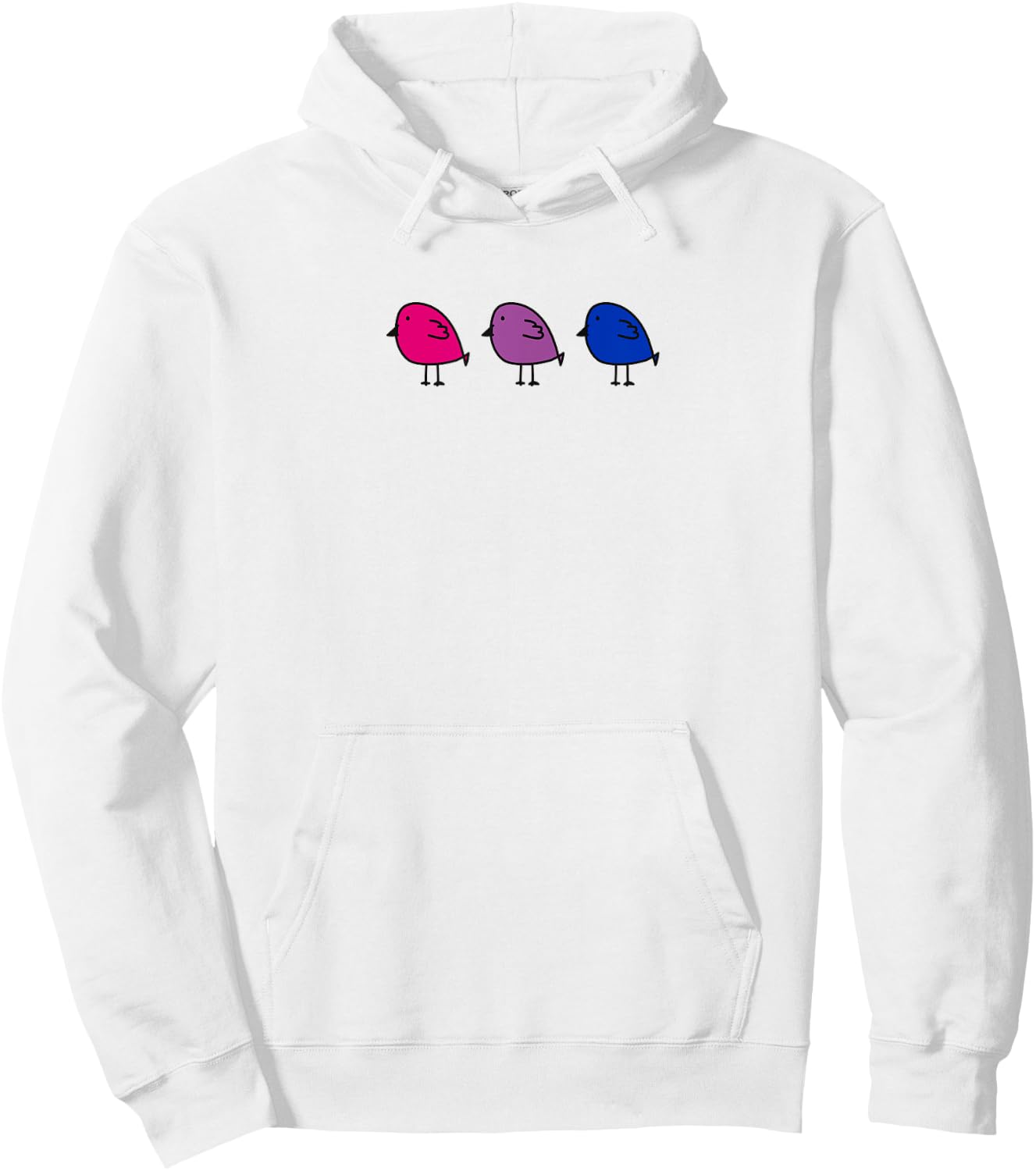 Bisexual Pride Subtle Bi Pride Flag Birds Bi Flag Colors Hoodie - Hoodie | White