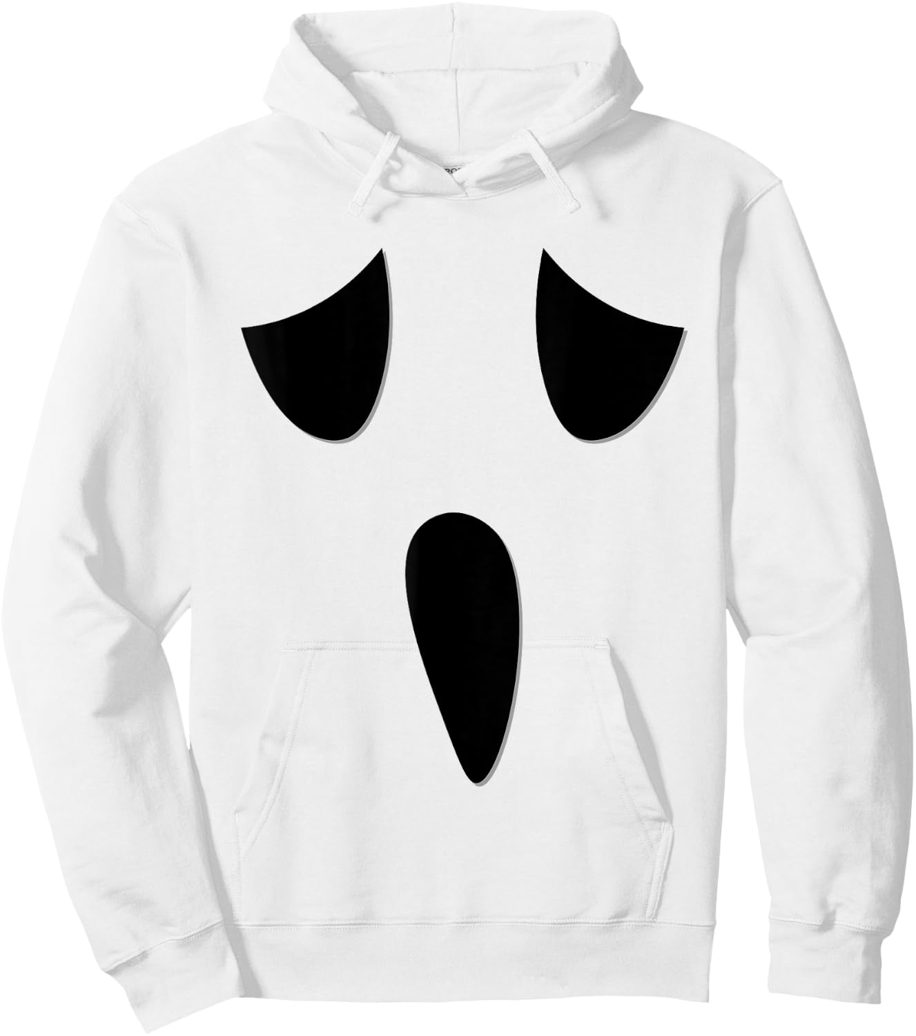 Ghost Face Costume Funny Kids Halloween Outfit Ghoul Face Hoodie - Hoodie | White