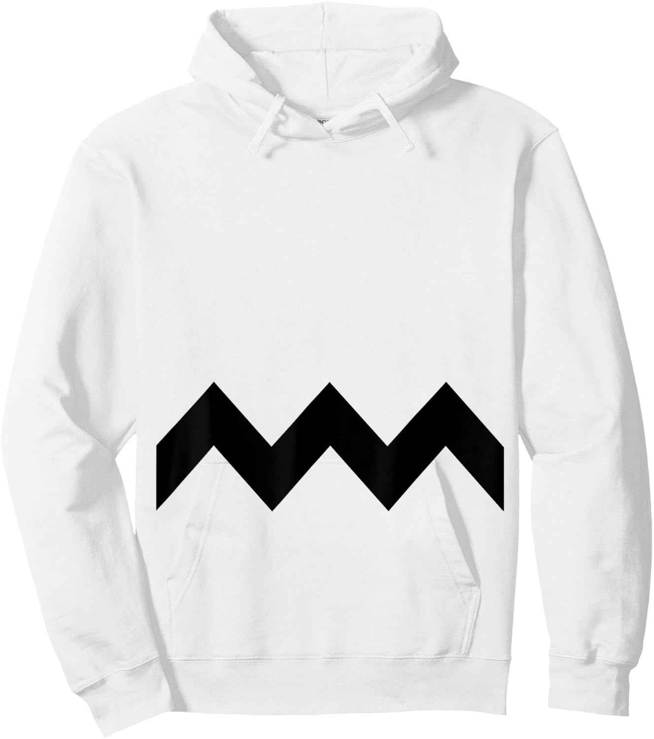 Funny Zig Zag Pattern Hoodie - Hoodie | White