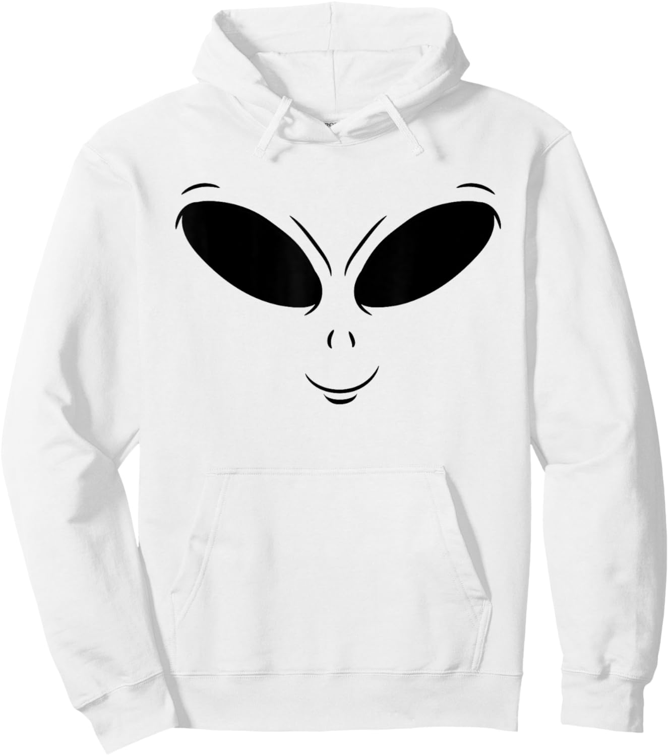 Green Alien Face Halloween Cosmic Galaxy Lazy DIY Costume Hoodie - Hoodie | White