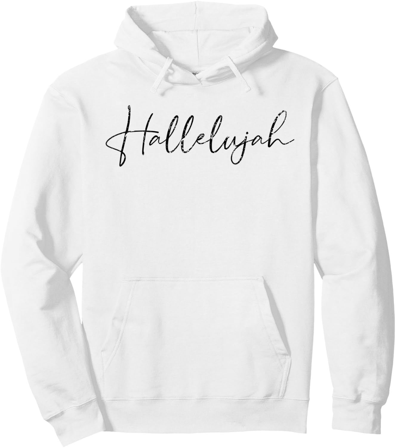 Hallelujah Cute Cursive Font Vintage Happy Easter Hoodie - Hoodie | White