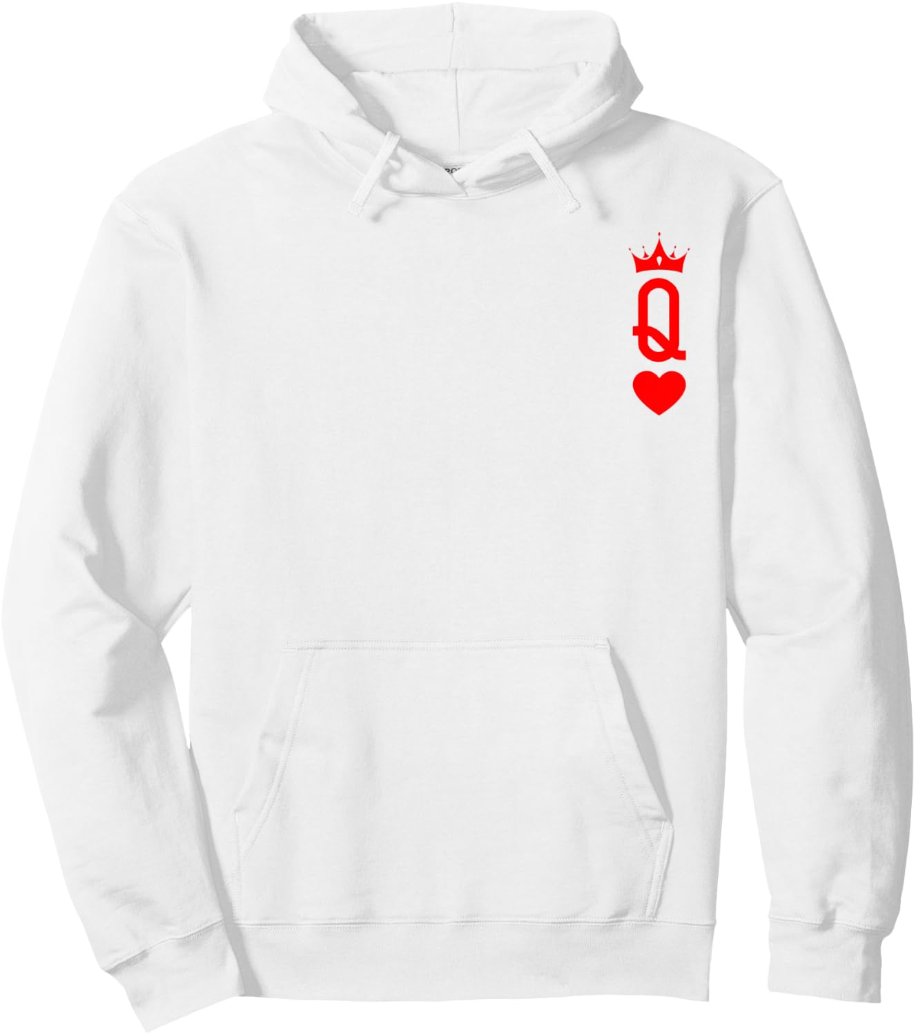 Queen of Heart King And Queen Easy Couple Halloween Costume Hoodie - Hoodie | White