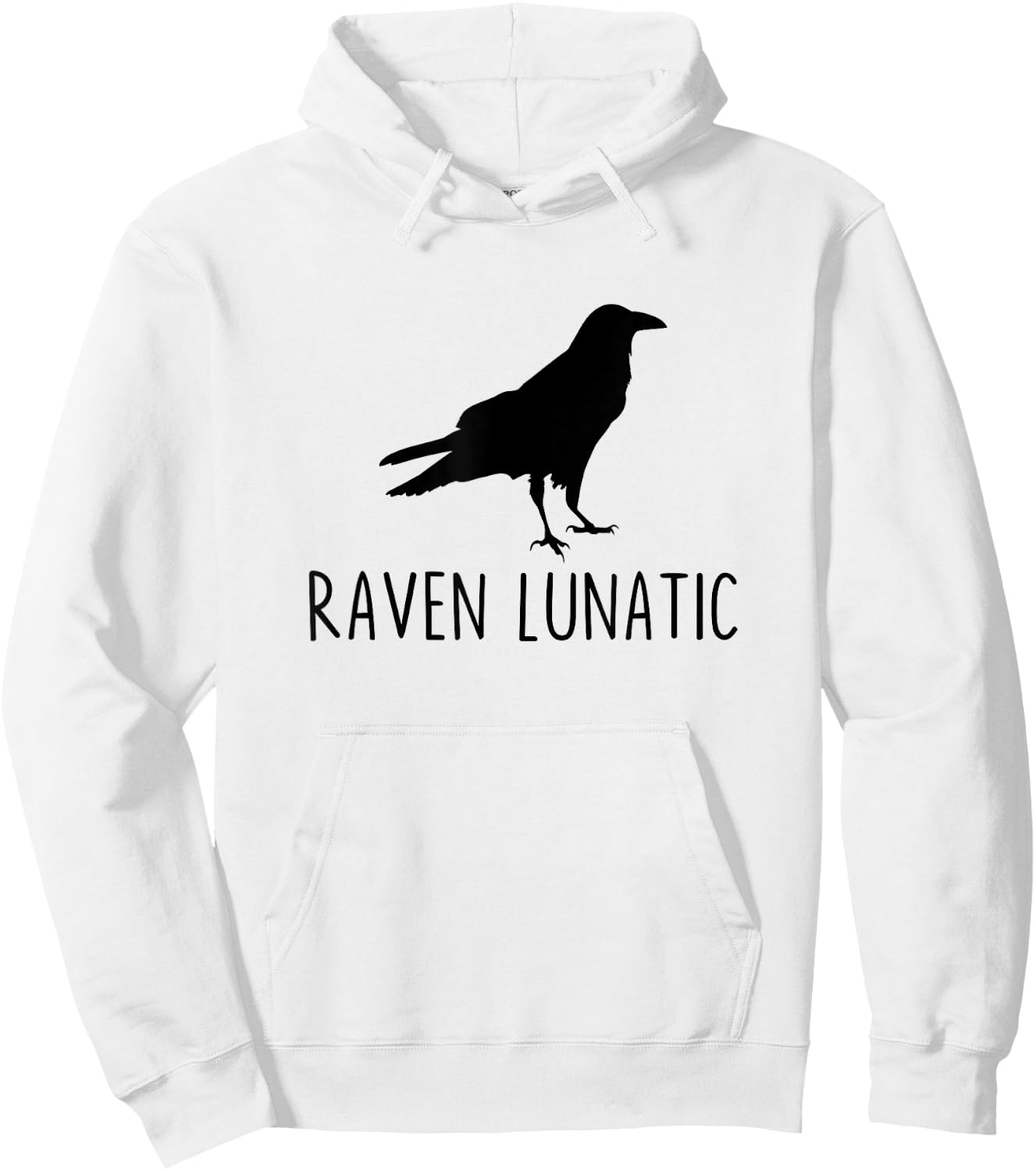 Raven Lunatic Funny Goth Bird Lover Halloween Party Hoodie - Hoodie | White