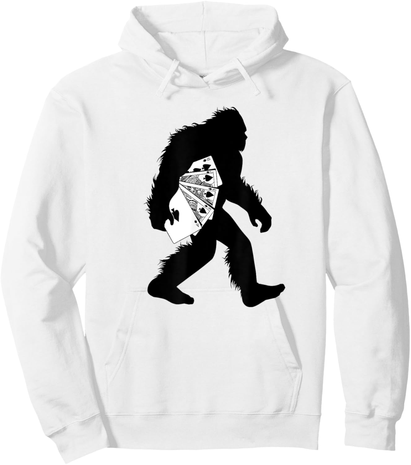 Bigfoot Gambling Poker Sasquatch Gambler Hoodie - Hoodie | White