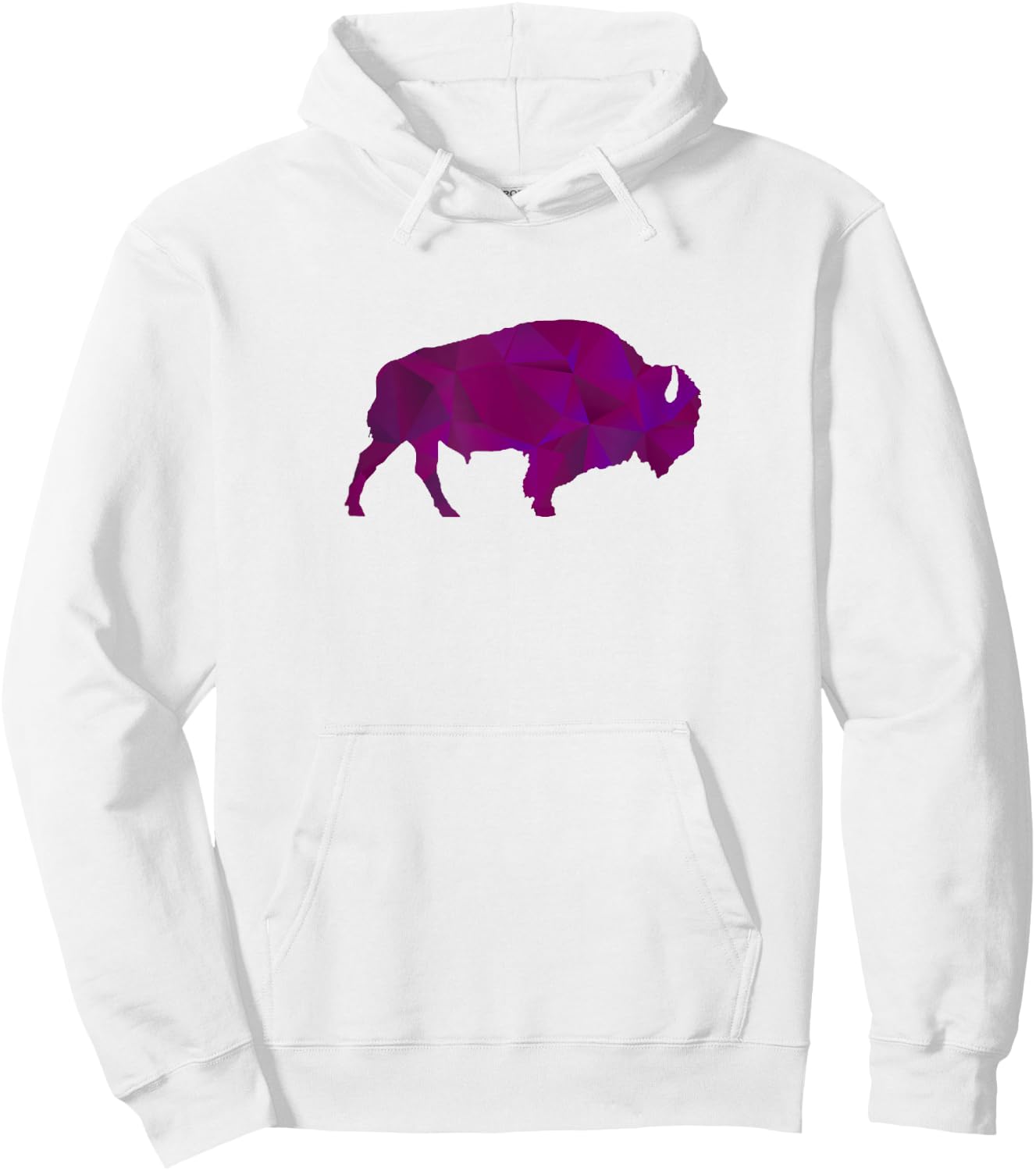 Raging Buffaloes Geometric Purple I Love Buffalo Hoodie - Hoodie | White