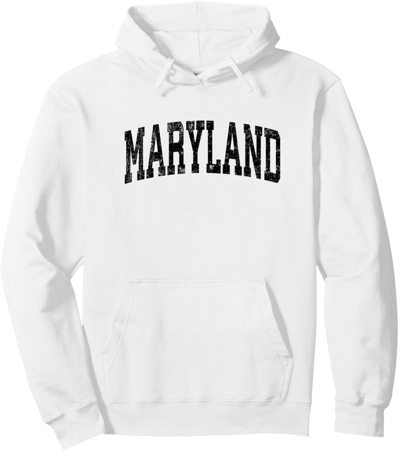 Maryland MD Vintage Athletic Sports Black Design Hoodie - Hoodie | White