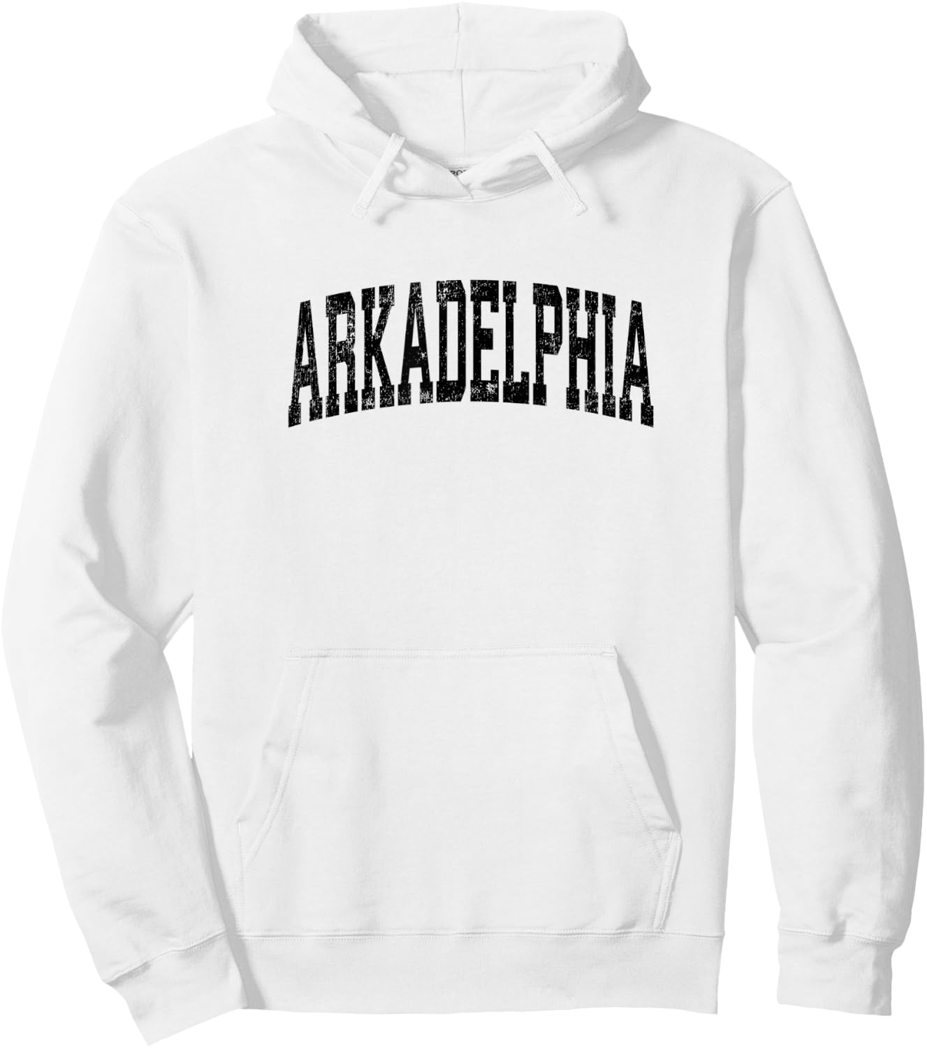 Arkadelphia Arkansas AR Vintage Athletic Sports Black Design Hoodie - Hoodie | White