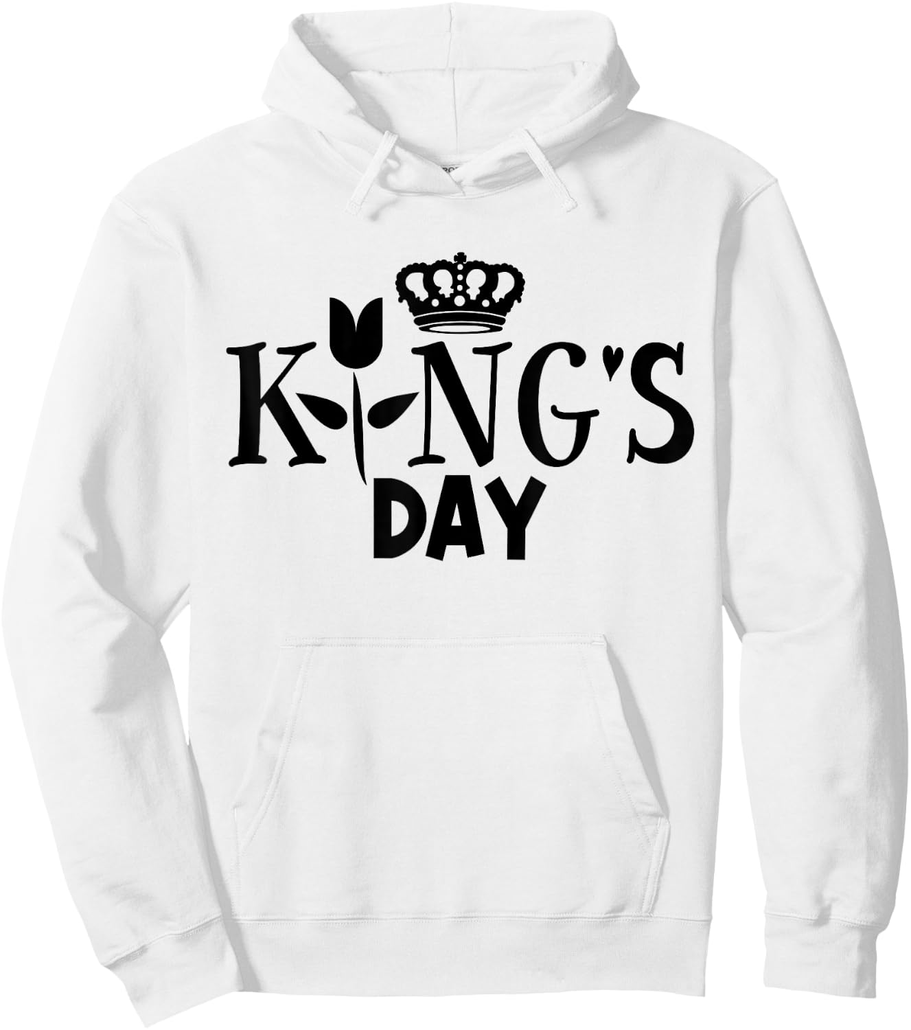 Koningsdag Kingsday Netherlands 2024 Tulip Crown Kings Day Hoodie - Hoodie | White