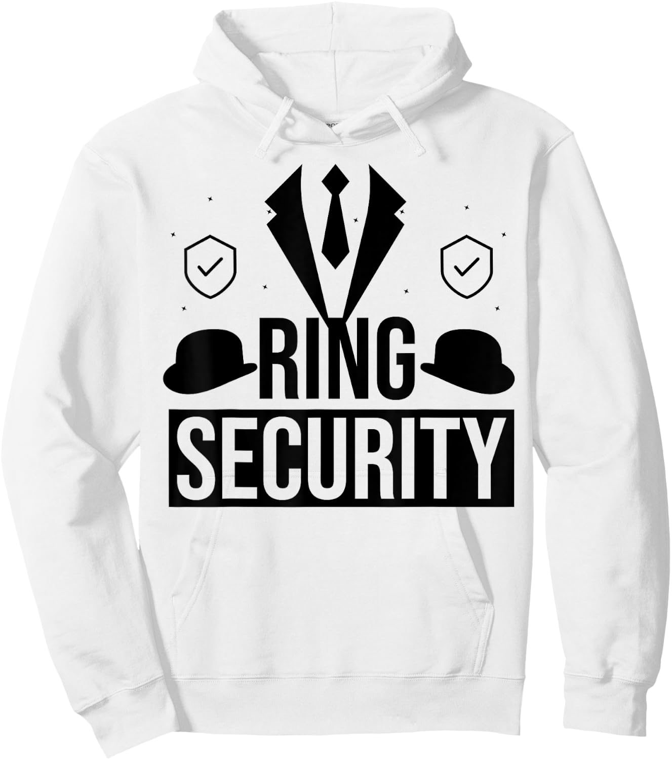 Ring Security Kids Ring Bearer Boys Wedding Tuxedo Party Hoodie - Hoodie | White