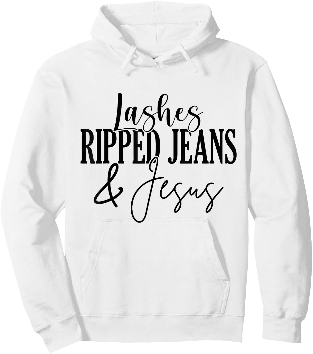 Lashes Ripped Jeans And Jesus Lash Artist Lash Tech Hoodie - Hoodie | White