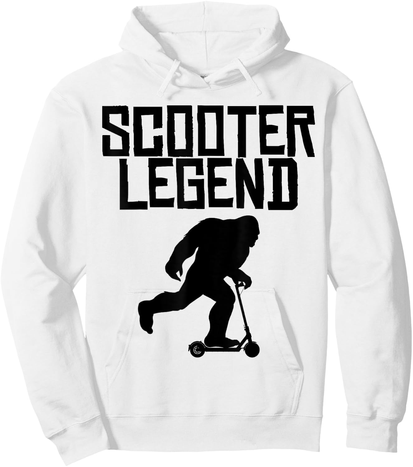 Bigfoot Scooter Legend funny Bigfoot on Scooter Hoodie - Hoodie | White