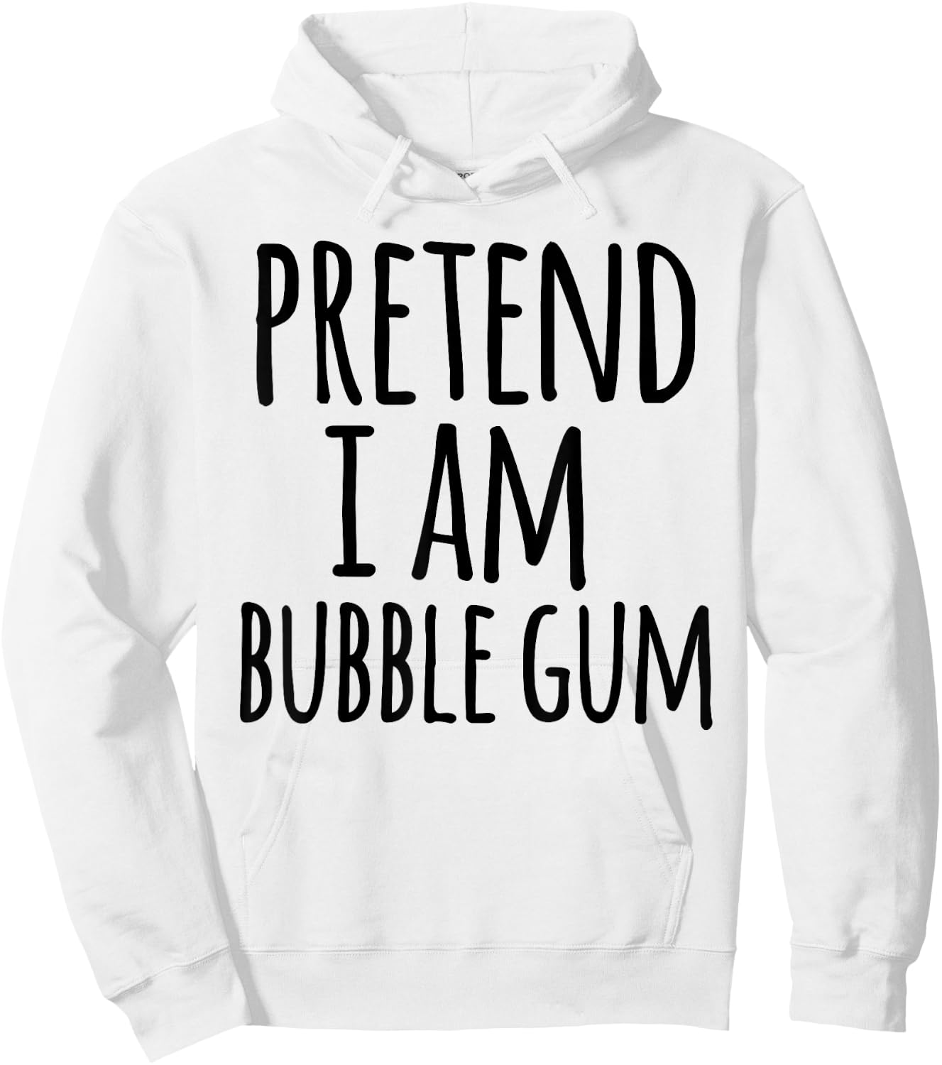 Funny Lazy Easy Halloween Costume Pretend I Am Bubble Gum Hoodie - Hoodie | White