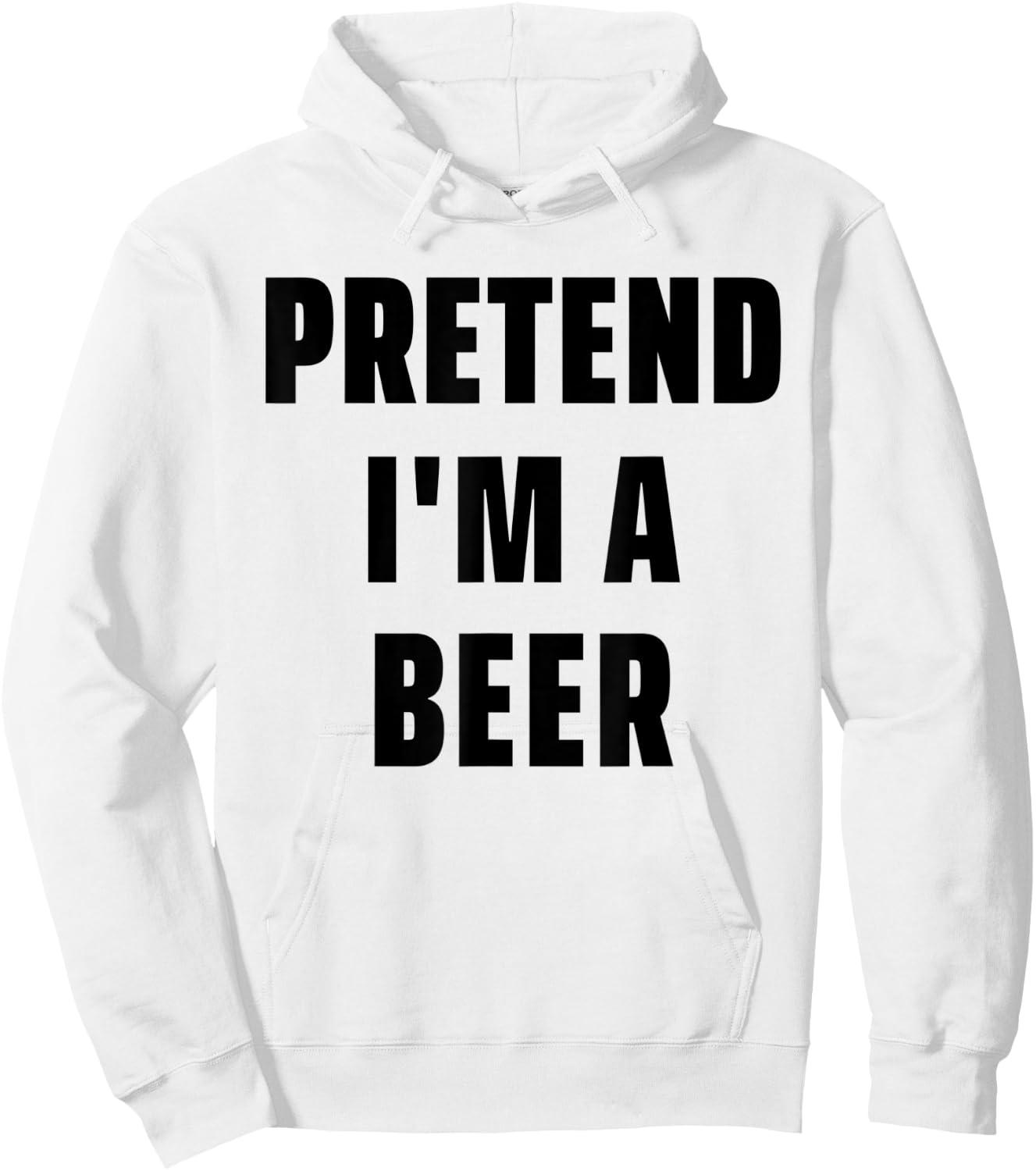 Easy Lazy Halloween Costume Yellow Pretend I'm A Beer Hoodie - Hoodie | White