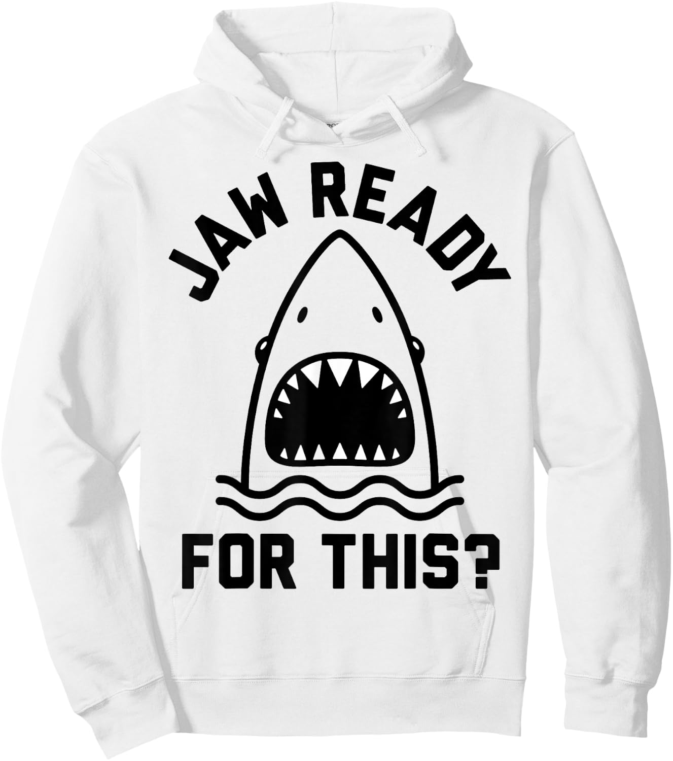 Jaw Ready For This Shark Mouth Hoodie - Hoodie | White