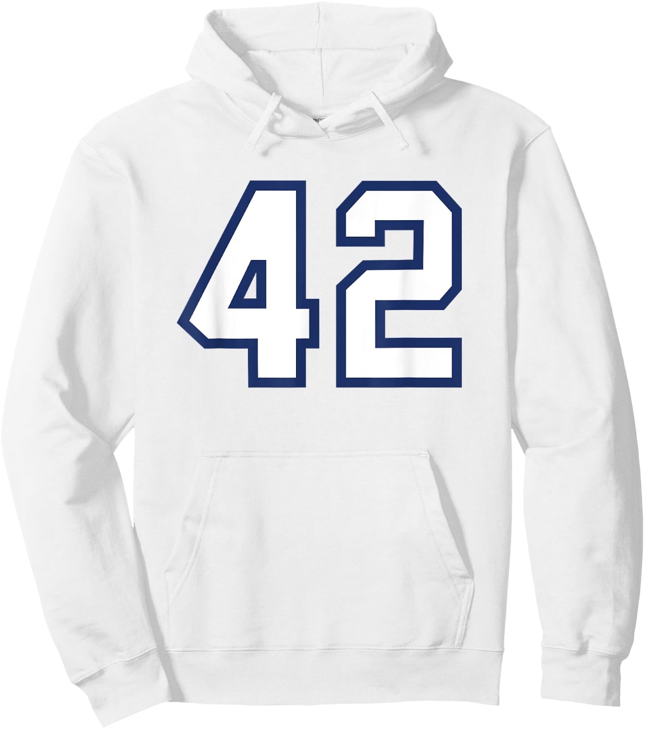 Number #42 Sport Varsity Number Hoodie - Hoodie | White