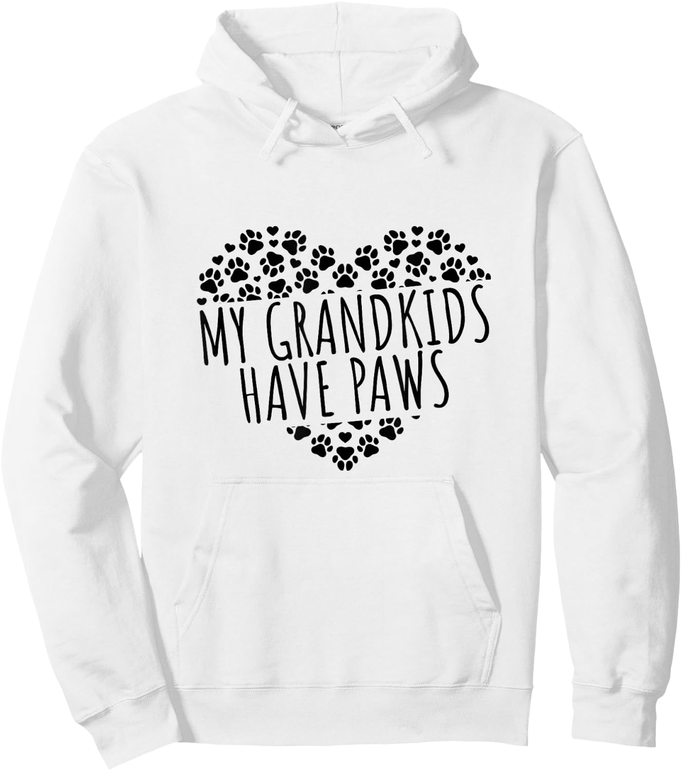 My Grandkids Have Paws Dog Grandparents Hoodie - Hoodie | White