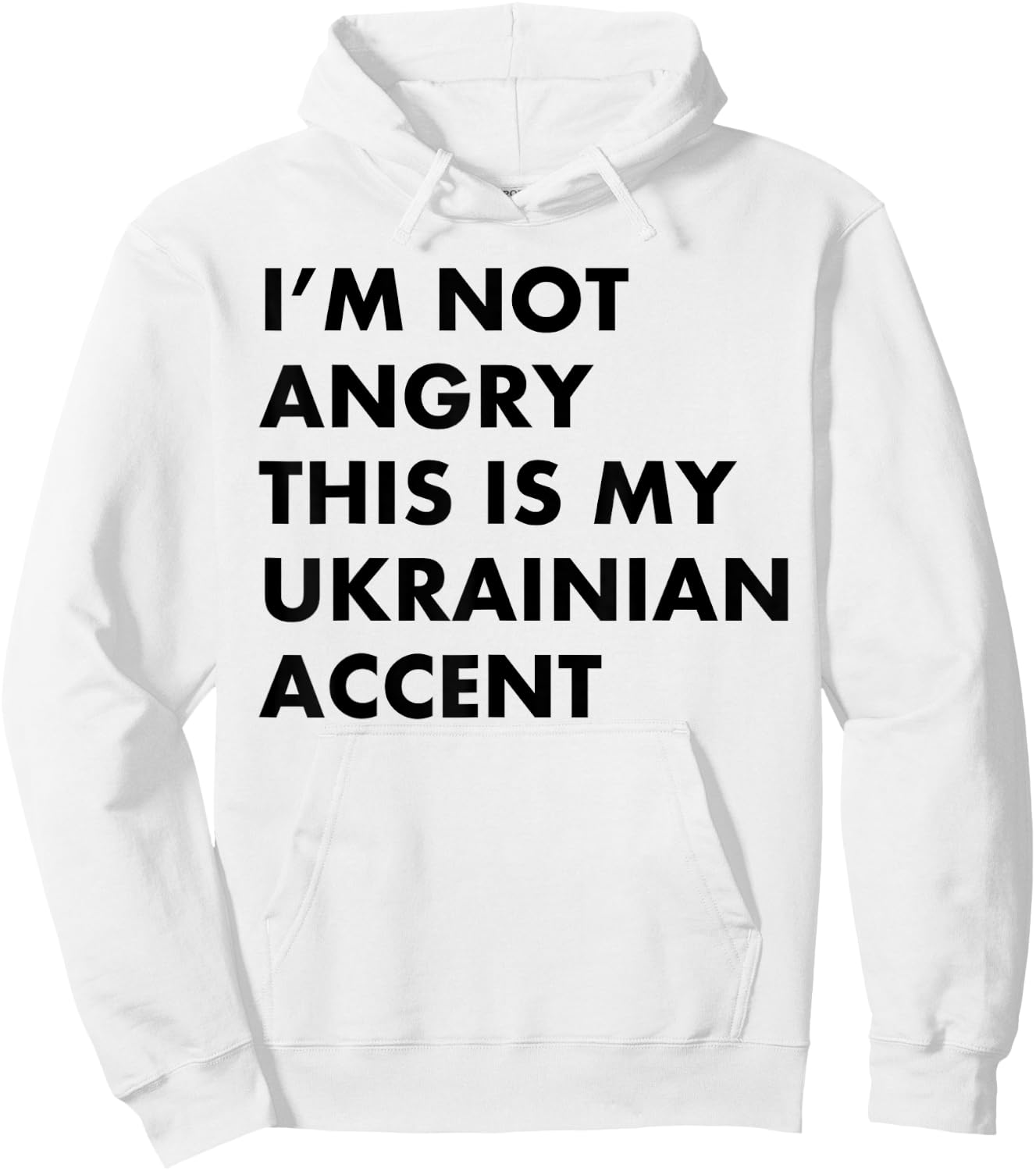 Funny Ukrainian Accent Ukraine Saying Voice Hoodie - Hoodie | White