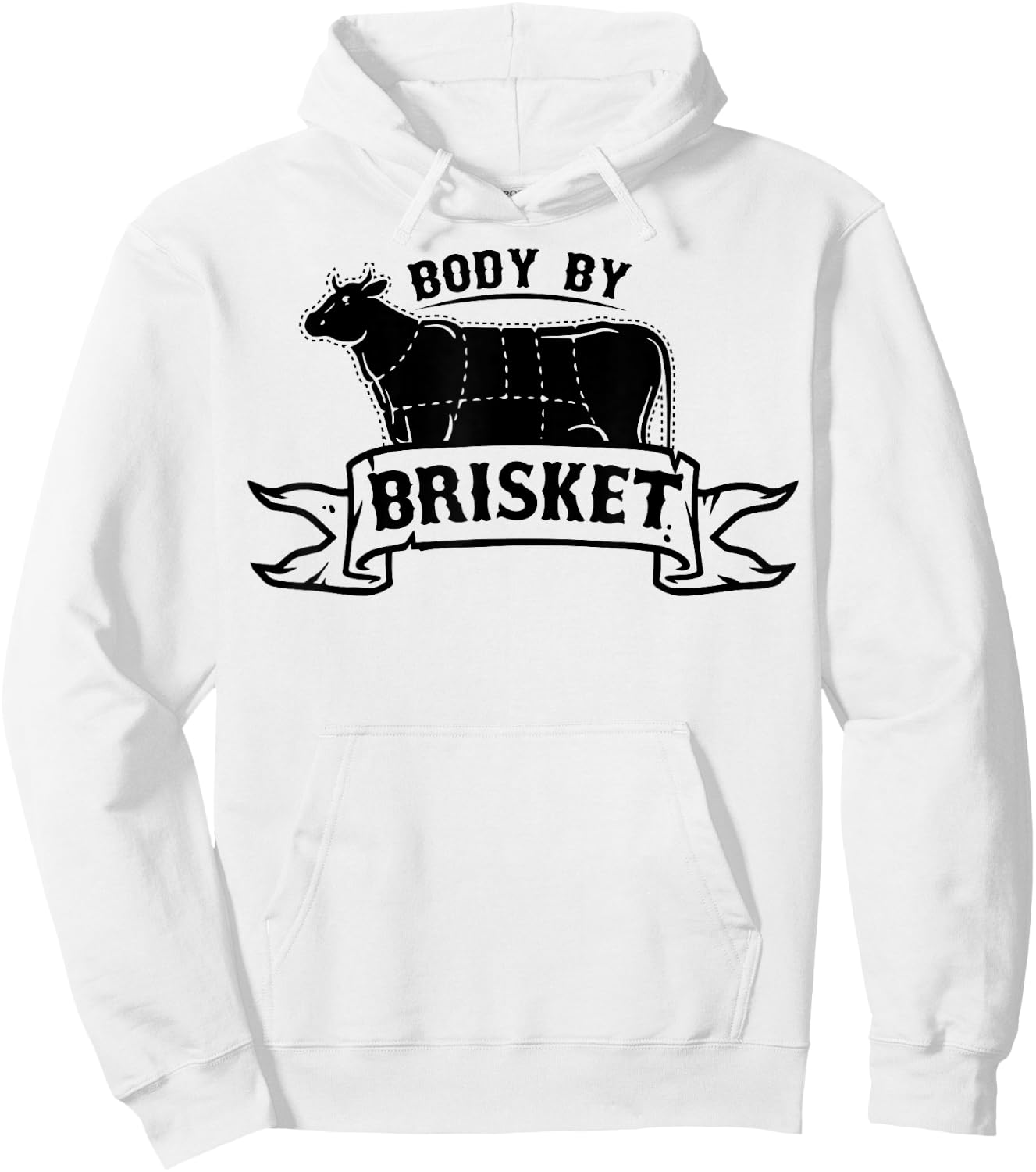 Body By Brisket Shirt Barbecue Grill Or Grilling Gift Hoodie - Hoodie | White