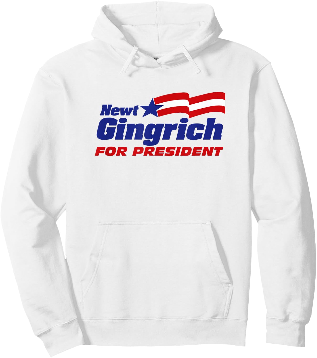 Newt Gingrich For President 2024 Gingrich '24 Republican USA Hoodie - Hoodie | White