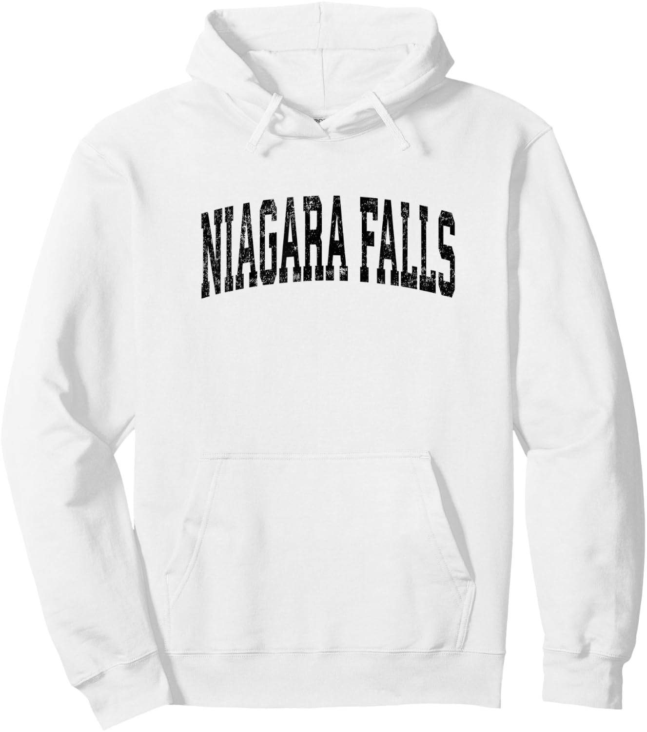 Niagara Falls New York NY Vintage Athletic Sports Black Desi Hoodie - Hoodie | White