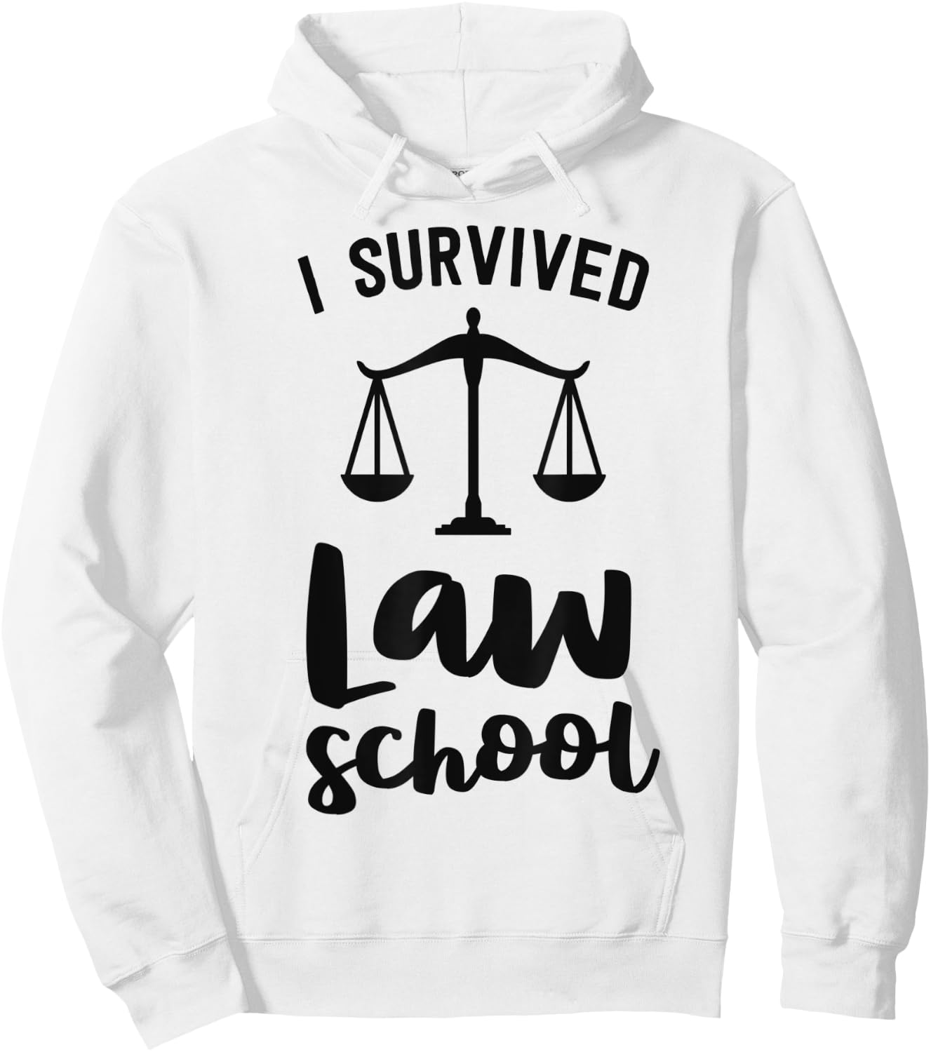 I Survived Law School Graduation Party Gift Lawyer Attorney Hoodie - Hoodie | White