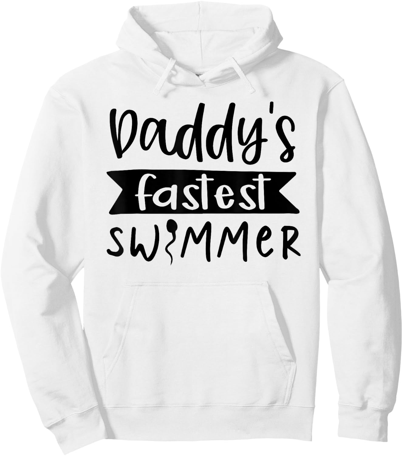 Kids boys girls daddy's fastest swimmer Fathers Day birthday Hoodie - Hoodie | White