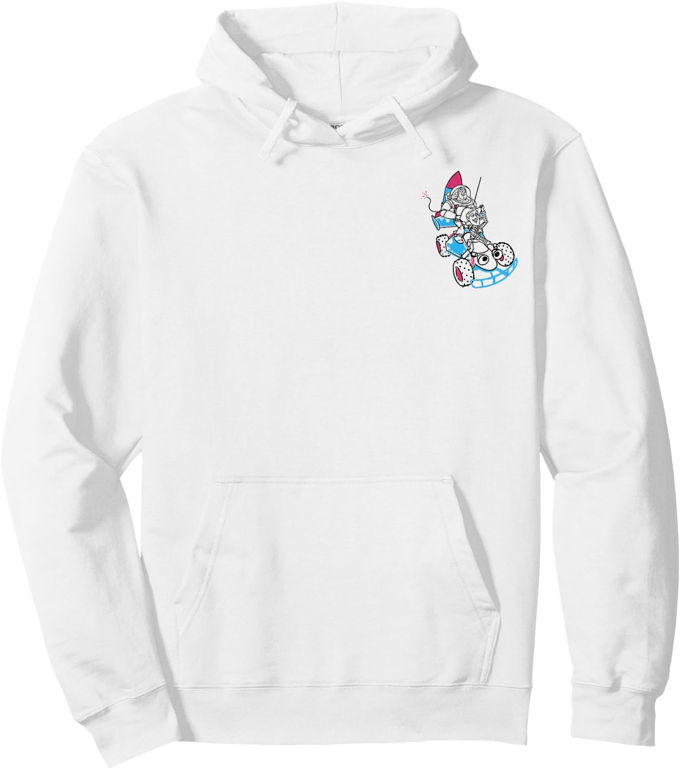 Disney Pixar Toy Story Buzz & Woody RC Car Adventure Logo Hoodie - Hoodie | White
