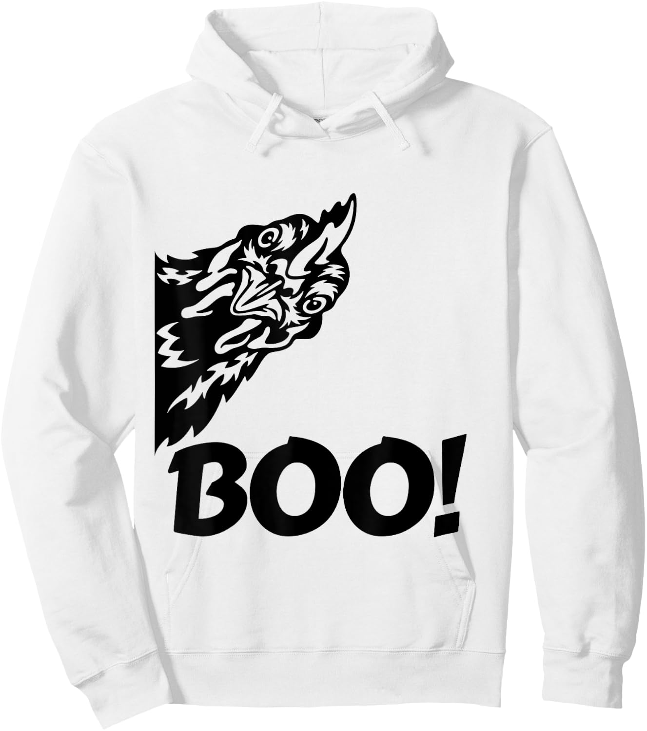 Boo! | Funny Hen Hiding Peekaboo Scary Halloween Chicken Hoodie - Hoodie | White