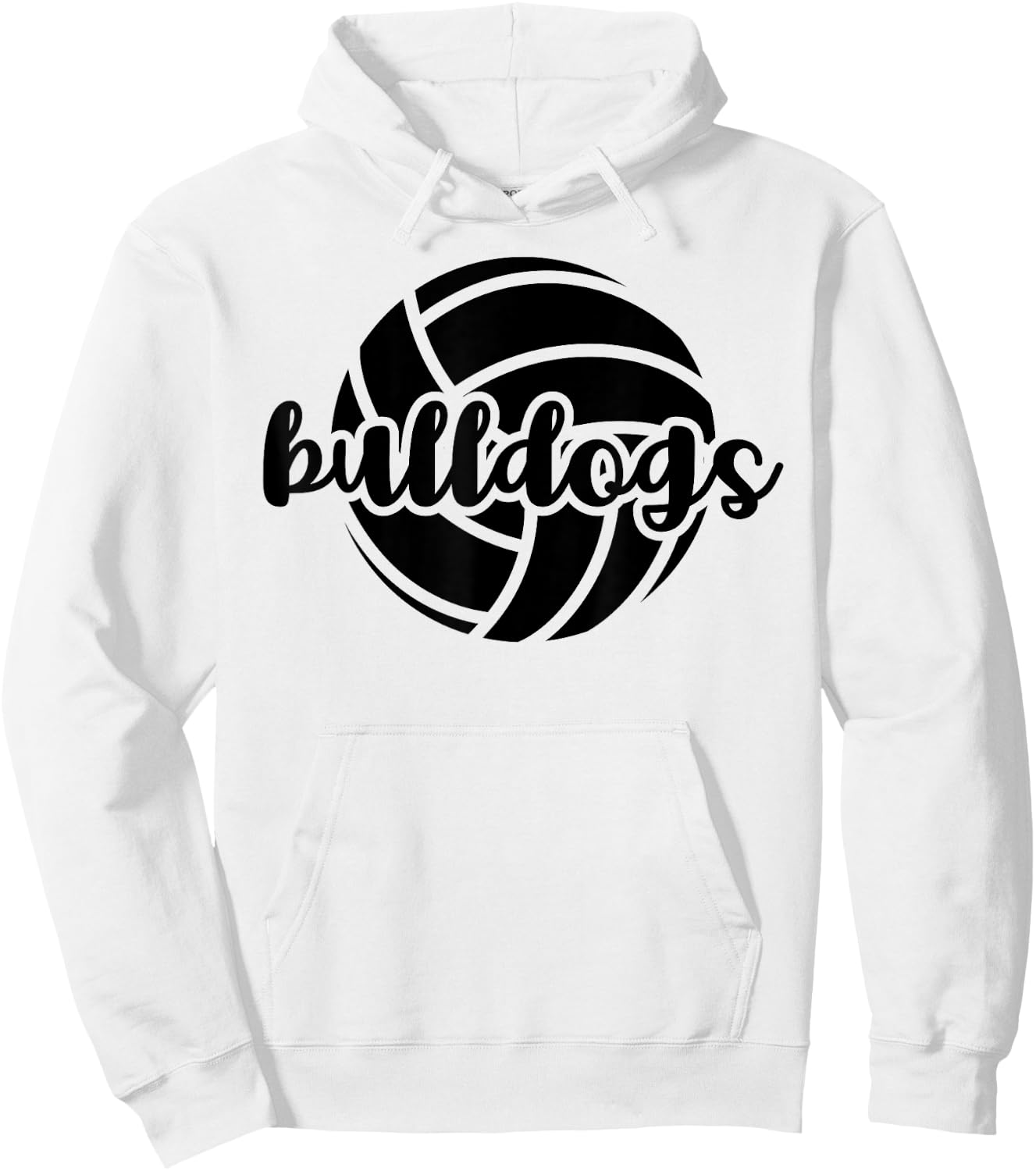 Bulldogs Volleyball Team Mascot School Spirit Game Night Hoodie - Hoodie | White