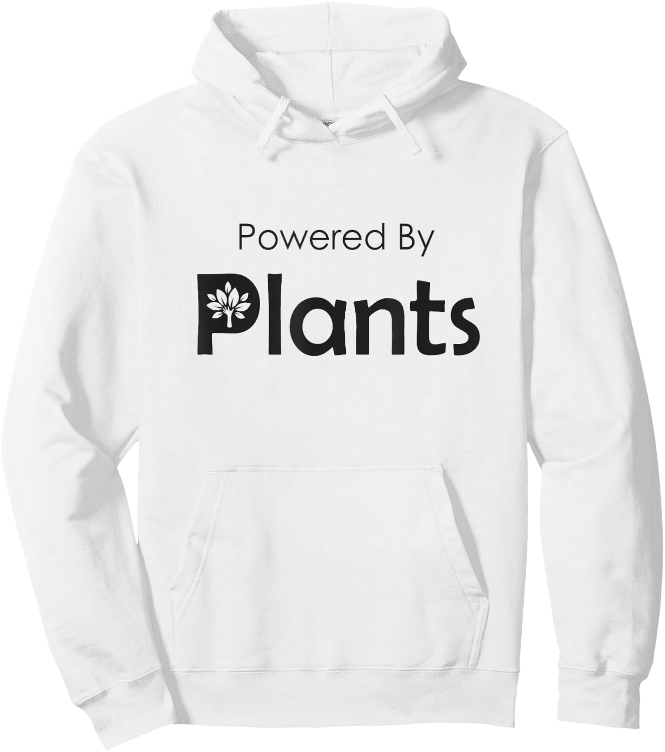Powered By Plants Vegan Plant Workout Hoodie - Hoodie | White