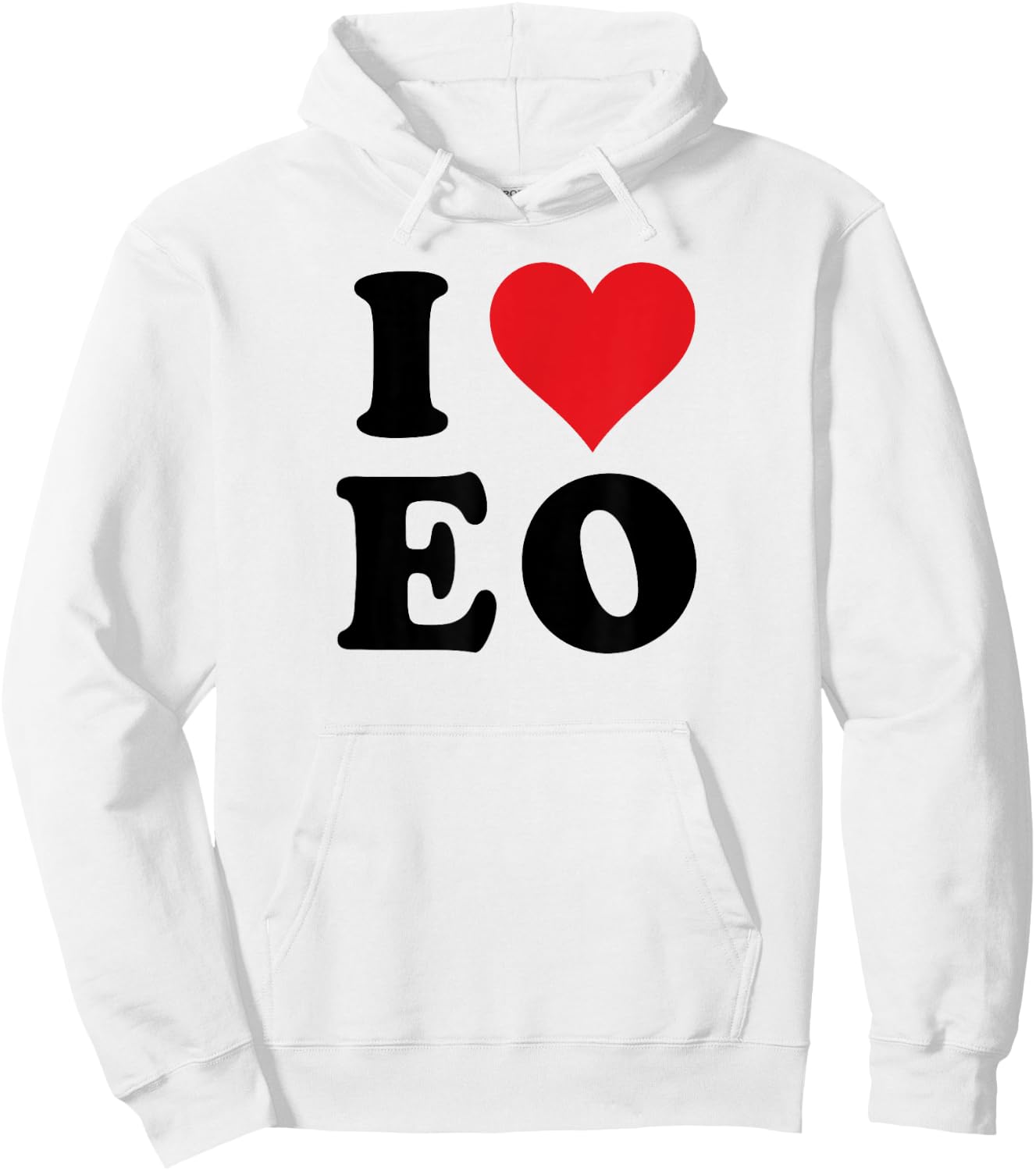 I Heart EO Initials I Love E.O. First And Last Name E O Hoodie - Hoodie | White