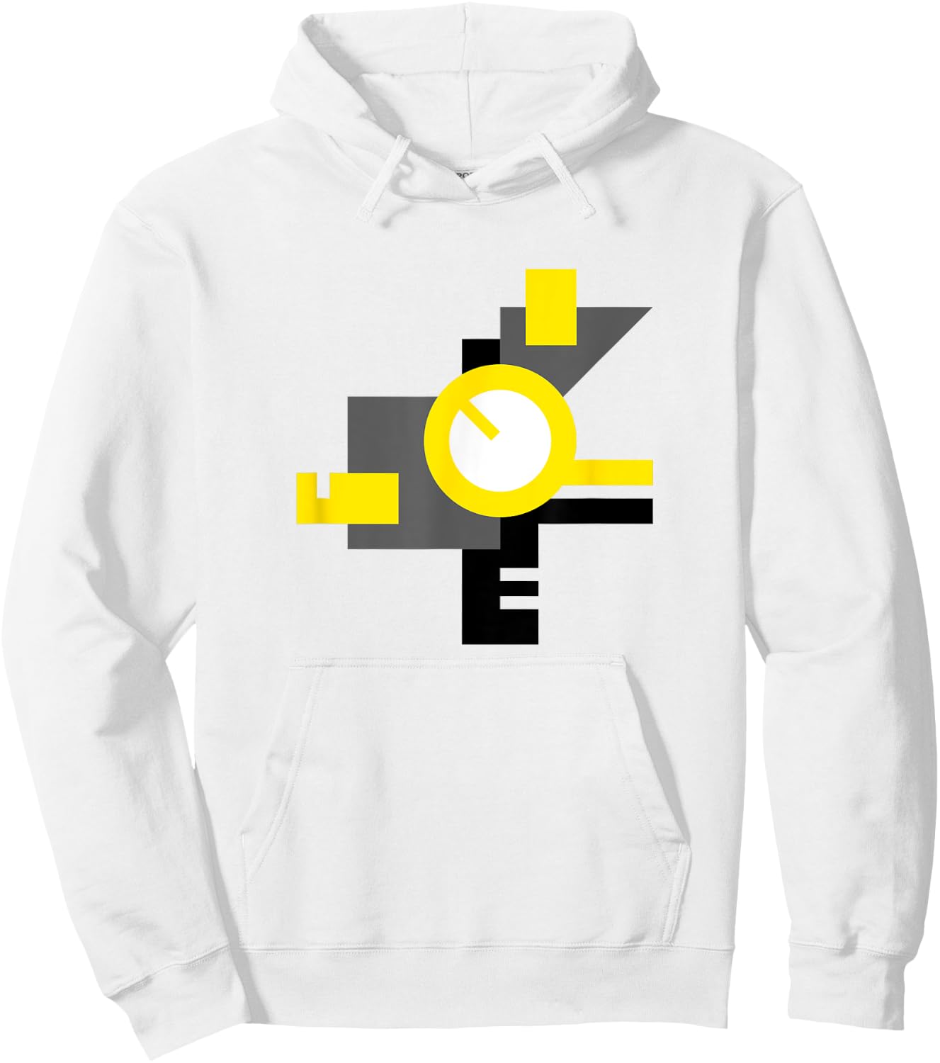 Abstract Brutalism Hoodie - Hoodie | White