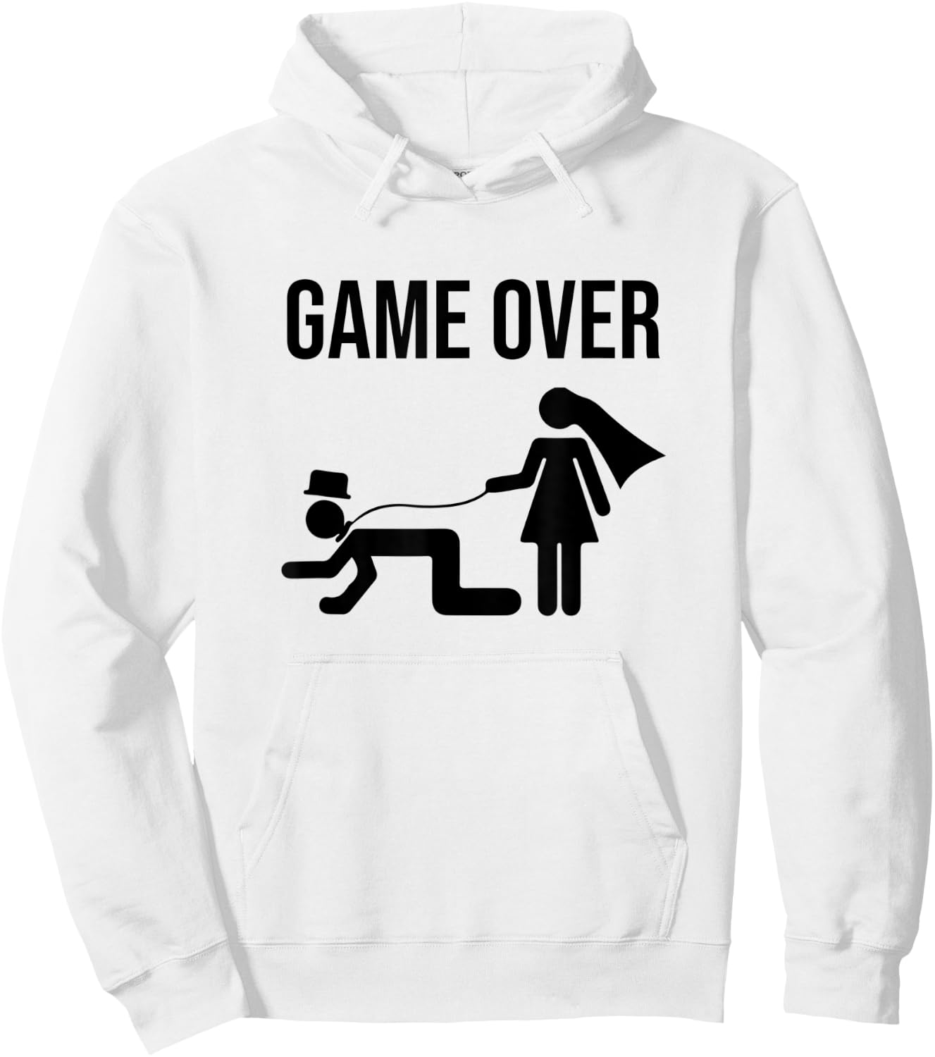 Funny Bride Groom Wedding Bachelor Bachelorette Party Hoodie - Hoodie | White