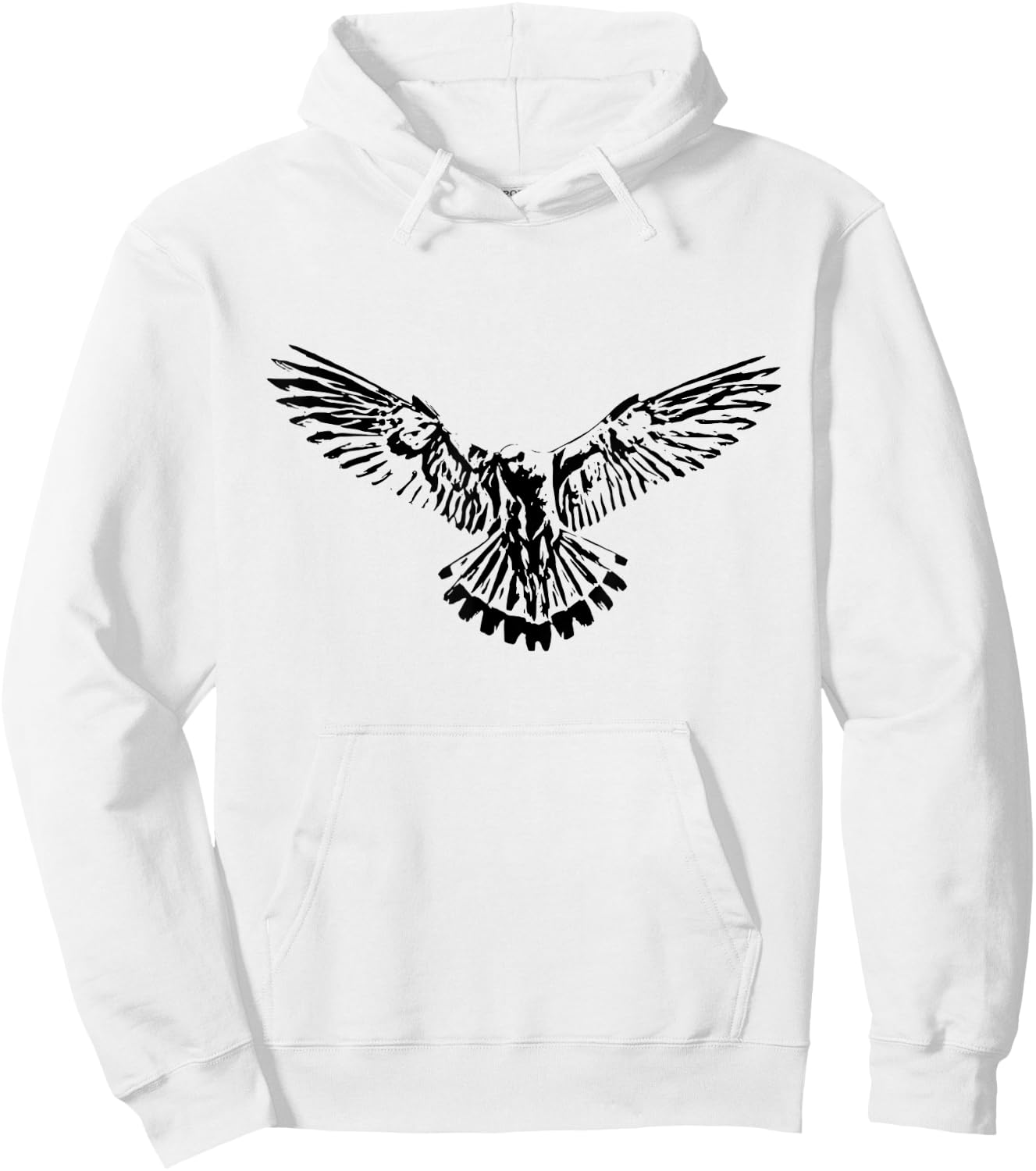 Hawk motif bird of prey Hoodie - Hoodie | White