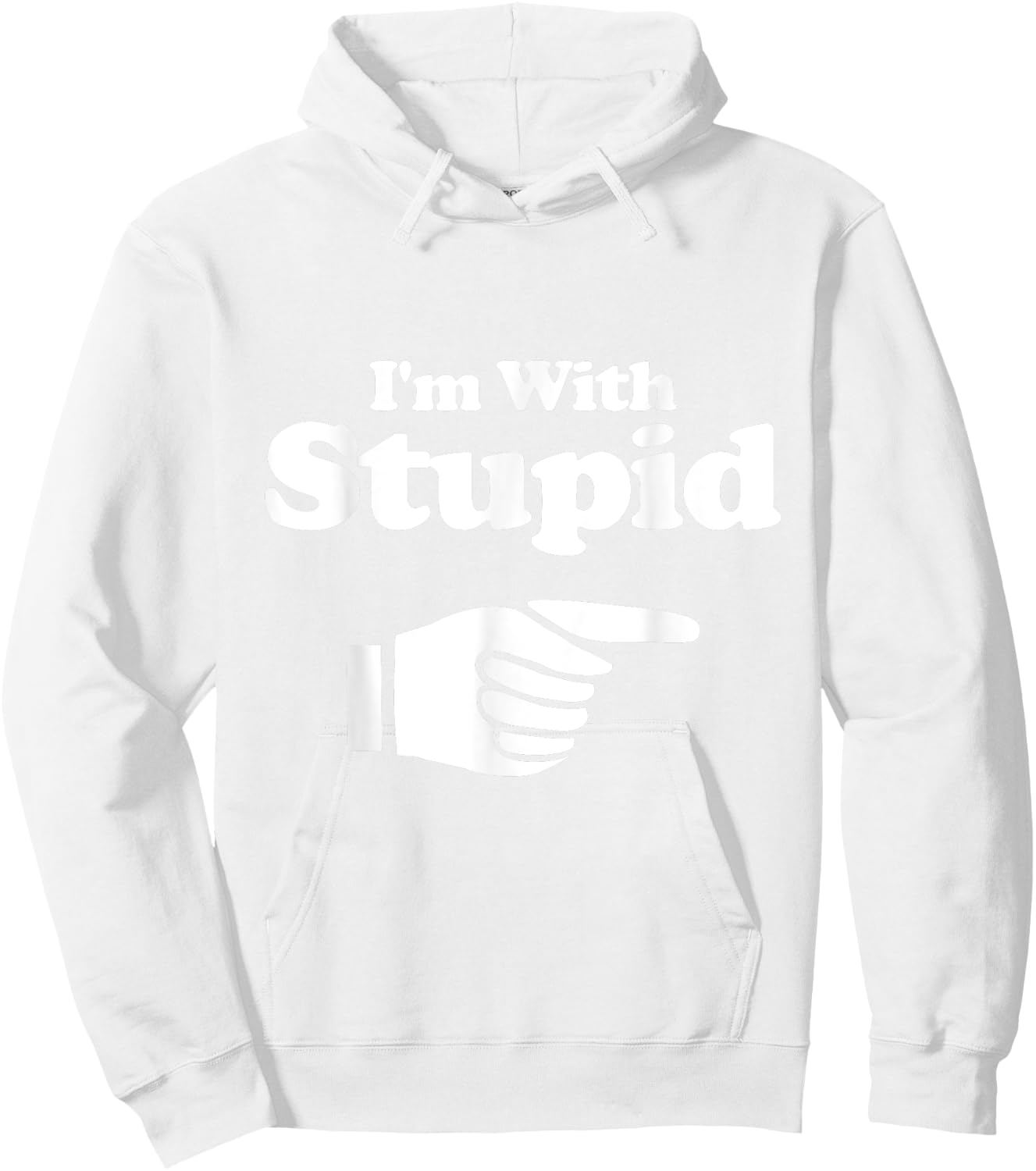 I'm With Stupid Shirt Men, Kids and Women - Manatee Shirts Hoodie - Hoodie | White