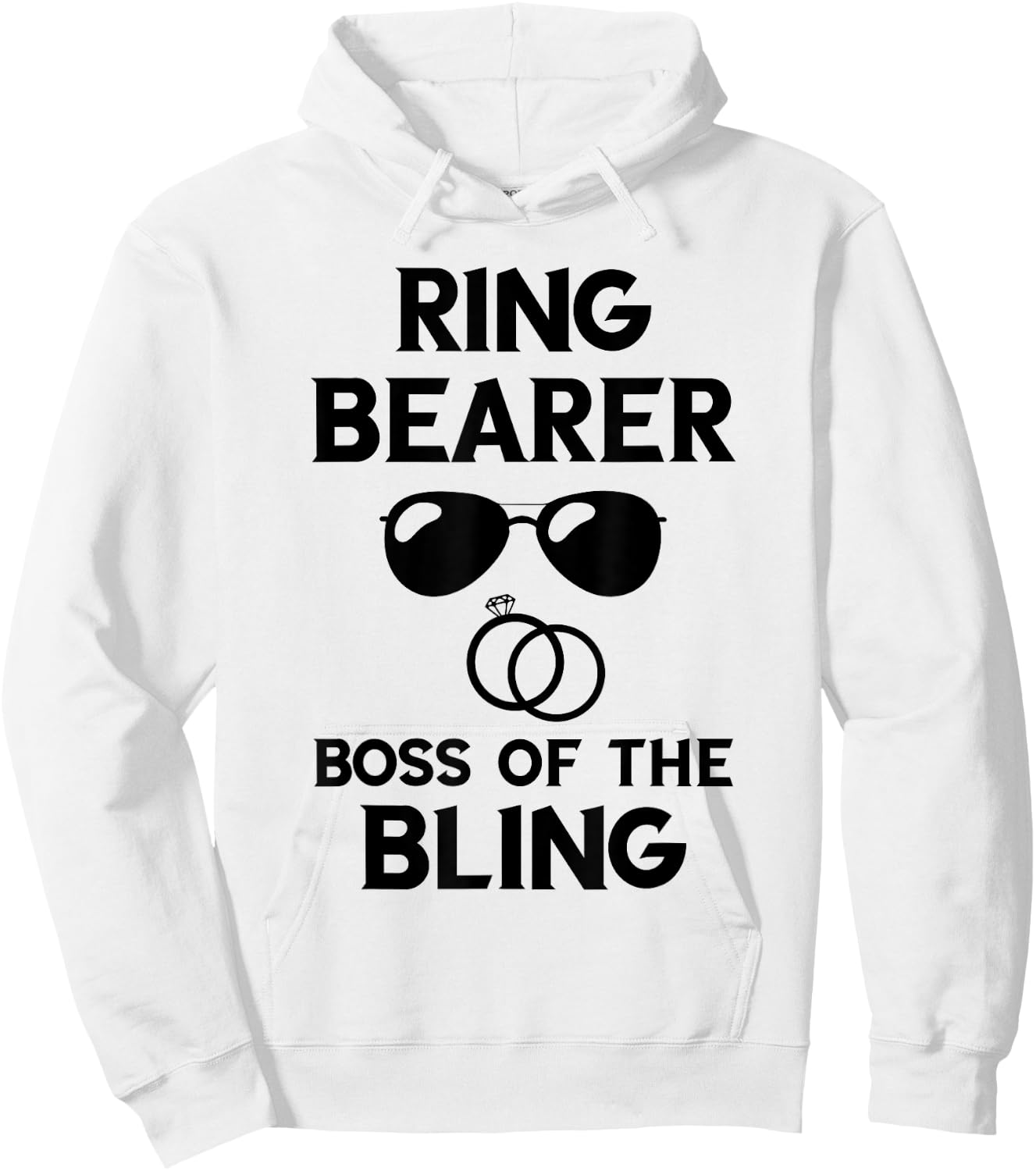 Ring Bearer Boss Of The Bling Ring Wedding Party Security Hoodie - Hoodie | White